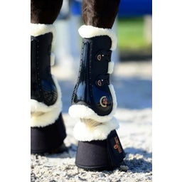 Kentucky Horsewear Sheepskin Lederen Springschoenen - Zwart