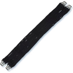 Cord Girth with Stainless Steel Buckles - Black