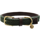Kentucky Dogwear Fonott nejlon nyakörv olívazöld - XL (71 cm)