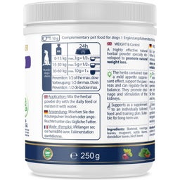 V-POINT Weight Control örtpulver för hundar - 250 g