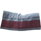 Fleecedeken Heavy Square Fishbone - Bordeaux