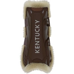 Artificial Sheepskin Tendon Boots bamboo Elastic Brown