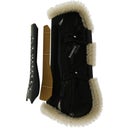 Artificial Sheepskin Tendon Boots bamboo Elastic Black
