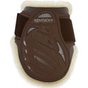 Artificial Sheepskin Young Horse Fetlock Boots Brown