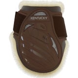 Artificial Sheepskin Young Horse Fetlock Boots Brown