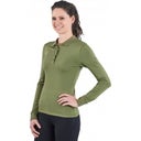 Langarm-Polo Shirt DELORAN TECH, winter olive
