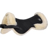 Ultra Saddle Pad with Faux Fur Edging, Black/Natural