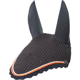 Bonnet Anti-Mouches Dynamite - Taille Cheval - gris chiné / orange - 1 pcs