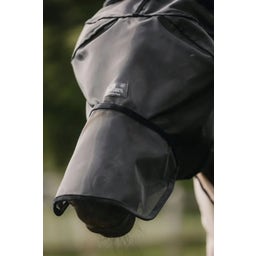 Classic Fly Mask with Ears and Nose Black - Full/WB