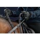 1/2'' (13mm) Gummizügel mit 7 Lederstegen, Warmblut D-Collection - Schwarz