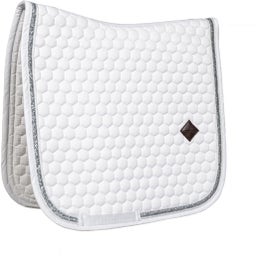 Kentucky Horsewear Dressur-Schabracke Glitter Band - weiß/silber