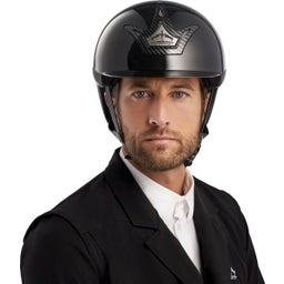 Casque d'Équitation Vita Carbon Gel GST, Noir/Brillant - L (59)