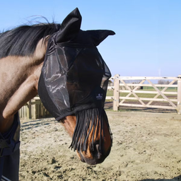 Kentucky Horsewear Soundless Fly Mask, Black - Cob